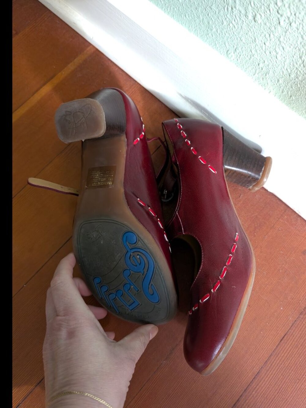 John Fluevog Operettas Malibran Wine Mary Janes - Picture 4 of 5